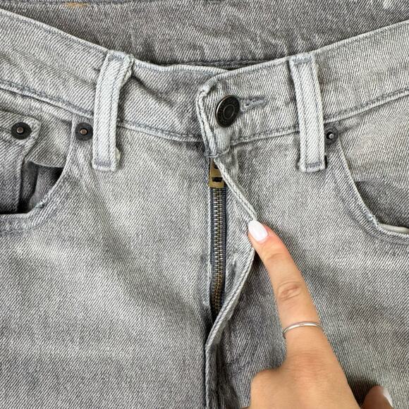 Levi's 505C Light Gray Denim Distressed Slim Straight Mid Rise Jeans - Picture 7 of 11